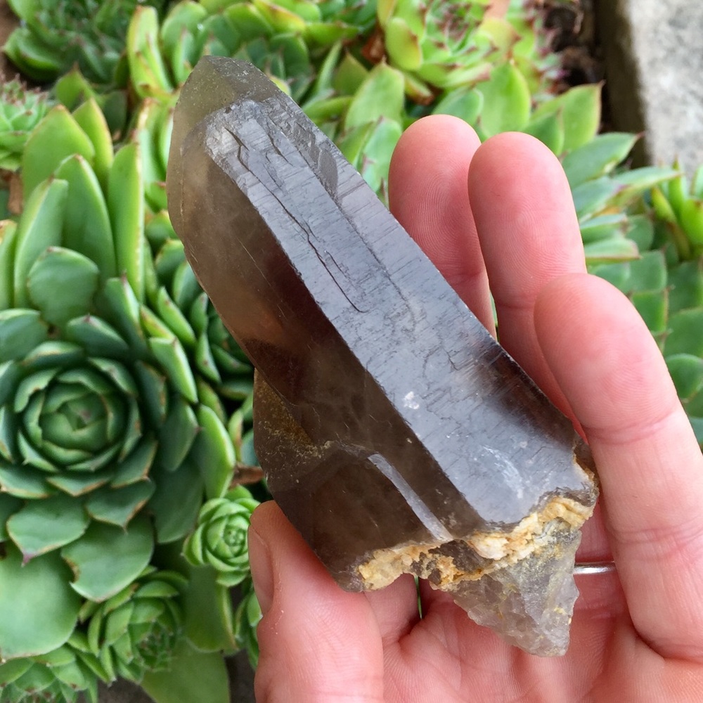 ✨LARGE✨ Smokey Quartz Point - Double terminated Crystal ready for display 🪨